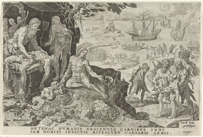 Kaiserliche Truppen von Karl V. fallen Zentralamerika ein, 1530 (Overwinningen van Karel V) von Dirck Volckertsz. Coornhert