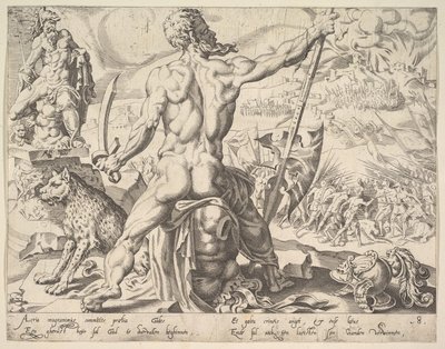 Gad, aus der Serie Die zwölf Patriarchen, 1550 von Dirck Volkertsen Coornhert