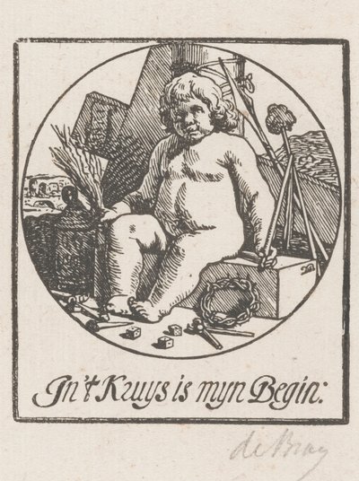 Christuskind umgeben von Leidenswerkzeugen von Dirck de Bray