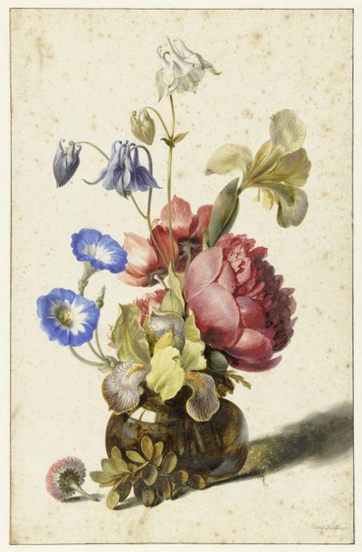 Blumen in einer Flasche von Dirck de Bray