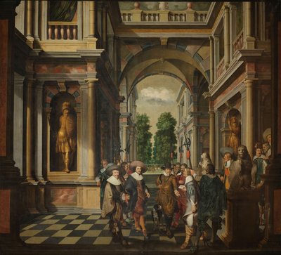 Eine dekorative Sequenz: Eine Galerie von Dirck van Delen