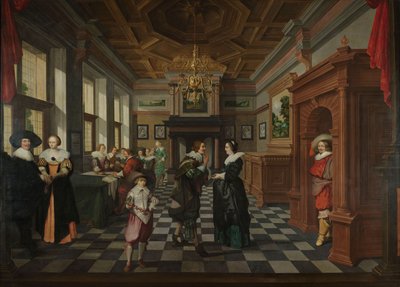 Eine dekorative Sequenz: Ein Innenraum von Dirck van Delen