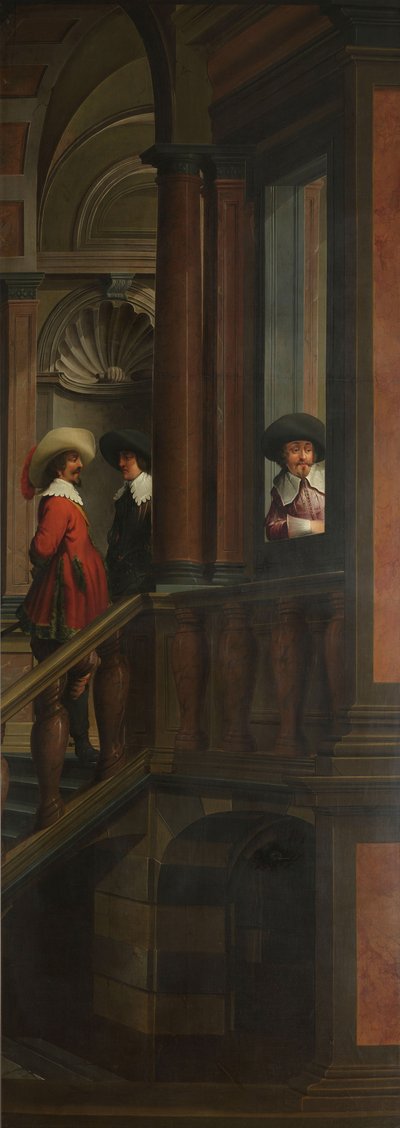 Eine dekorative Sequenz: Eine Außentreppe von Dirck van Delen