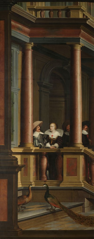 Eine siebenteilige dekorative Sequenz: Die Außentreppe von Dirck van Delen