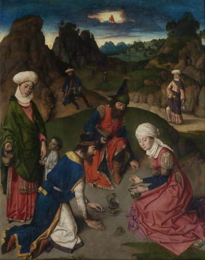 Das Abendmahl Altarbild: Das Sammeln von Manna rechter Flügel, 1464-1468 von Dirk Bouts