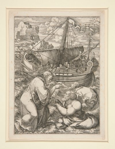 Christus geht auf dem Wasser von Dirk Jacobsz Vellert