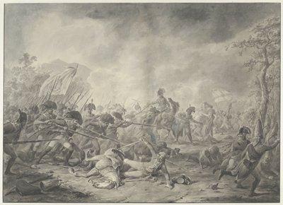 Gefangennahme des russischen Generals Hermann während der Schlacht bei Bergen, 1799 von Dirk Langendijk (signed by artist)