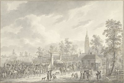 Der Abzug der Garnison von Amersfoort im Jahr 1790 von Dirk Langendijk (signed by artist)