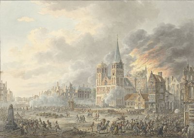 Die Einnahme einer Stadt durch französische Truppen von Dirk Langendijk