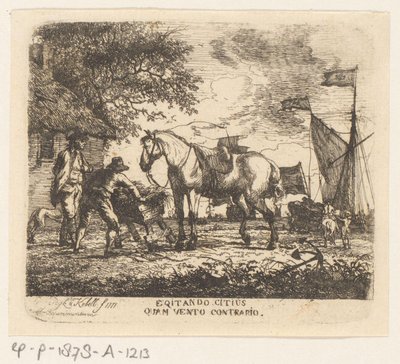 Füttern des Pferdes von Dirk Langendijk