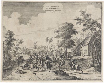 Spanier unter Don Cantelmo bei Borgerhout besiegt, 1643 von Dirk Stoop