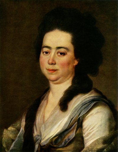 Porträt von Anna Sergejewna Bakunina, ca. 1770er Jahre, 1965 von Dmitri Grigorievich Levitsky