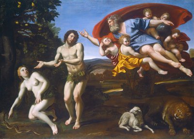 Die Zurechtweisung von Adam und Eva von Domenichino