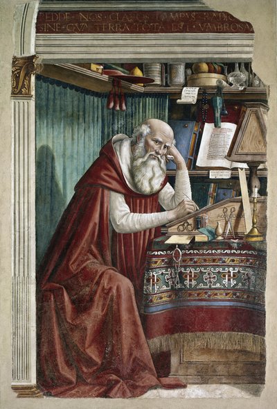 Heiliger Hieronymus in seinem Studierzimmer von Domenico Ghirlandaio