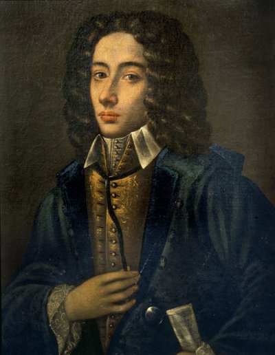 Porträt von Giovanni Battista Pergolesi. Öl auf Holz von Domenico Antonio Vaccaro. Konservatorium von Neapel von Domenico Antonio Vaccaro