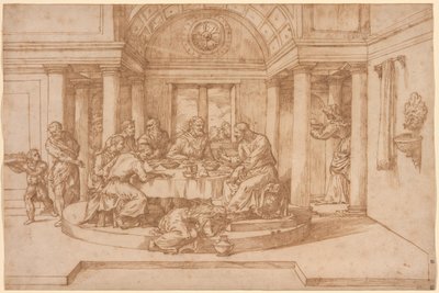Christus im Haus des Simon, des Pharisäers von Domenico Campagnola