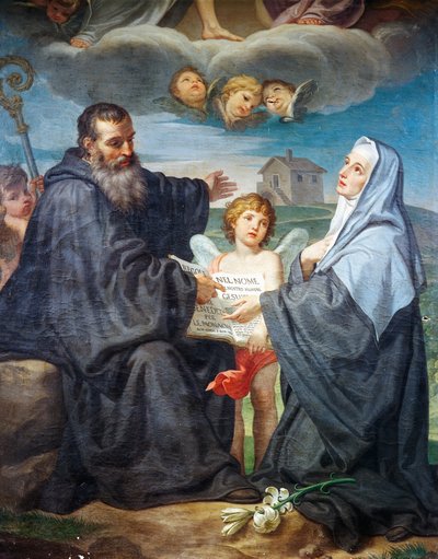 St. Benedikt und St. Scholastika von Domenico Corvi (1721-1803) von Domenico Corvi