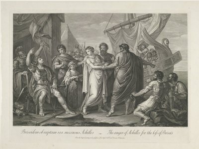 Achilles wütend über den Verlust von Briseis von Domenico Cunego