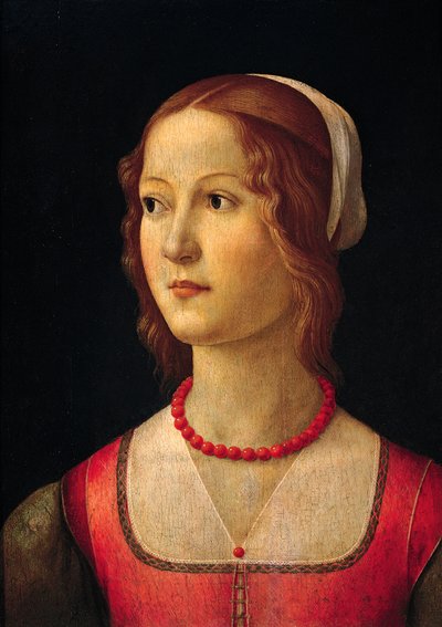 Porträt eines jungen Mädchens von Domenico Ghirlandaio