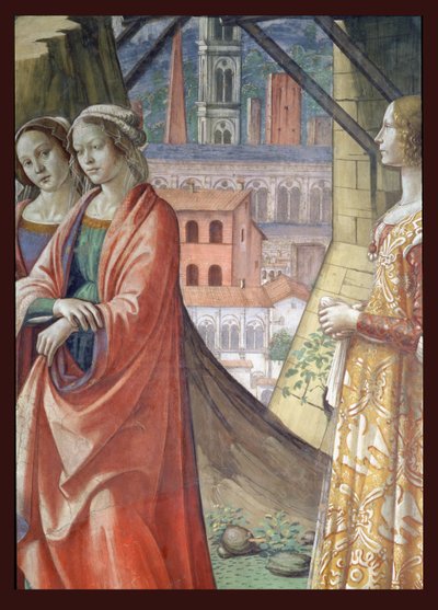 Die Heimsuchung (Detail) von Domenico Ghirlandaio