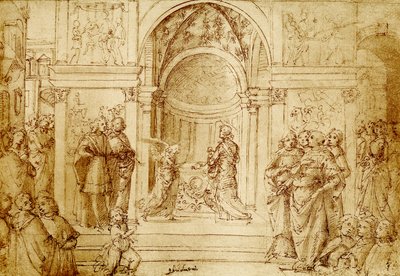 Der Engel erscheint Zacharias im Tempel von Domenico Ghirlandaio
