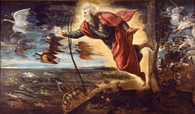 Die Erschaffung der Tiere von Domenico Robusti Tintoretto