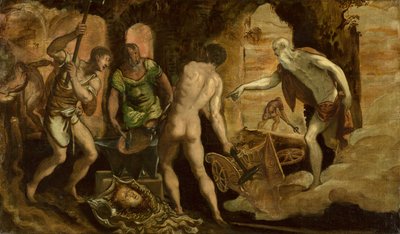 Die Schmiede des Vulkan von Domenico Robusti Tintoretto