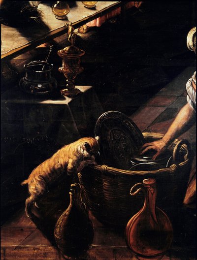 Das letzte Abendmahl (Detail) von Domenico Robusti Tintoretto