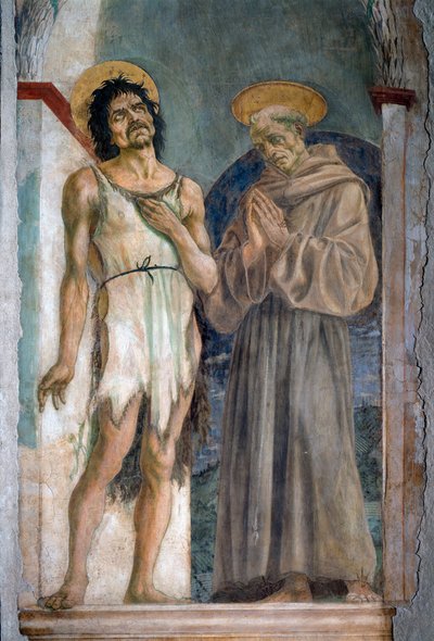 Johannes der Täufer und Franz von Assisi von Domenico Veneziano
