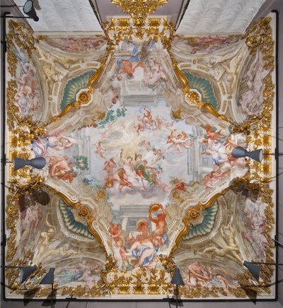 Decke mit der Allegorie des Herbstes, Bacchus, Halle des Herbstes von Domenico the Elder Piola