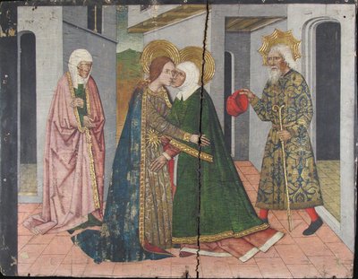 Die Heimsuchung (Tafel vom Johannes-Retabel) von Domingo Ram