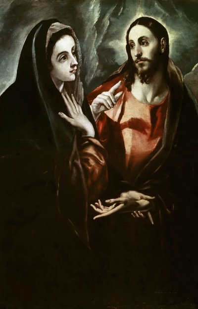 Christus verabschiedet sich von seiner Mutter von Dominico El Greco