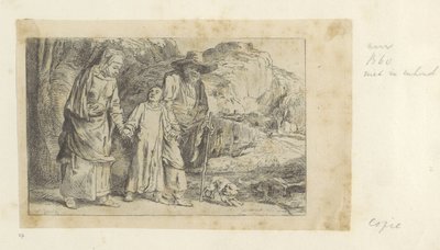 Christus keert terug uit de Tempel met Jozef en Maria von Dominique Vivant Denon (baron) (attributed to)