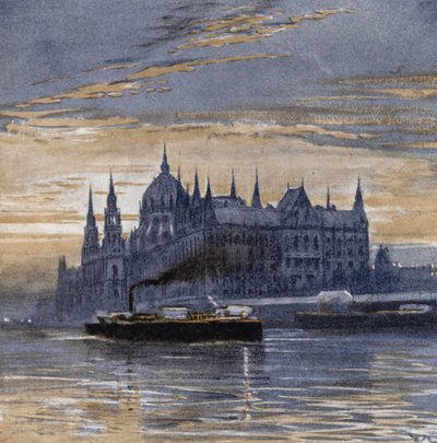 Budapest und sein Parlamentsgebäude von Donald (after) Maxwell