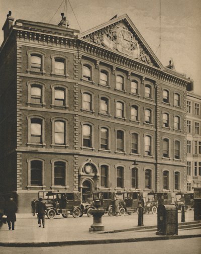 Büros der Times in der Queen Victoria Street in der Nähe einer historischen Stätte, ca. 1935 von Donald McLeish