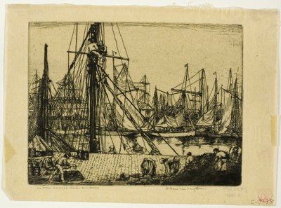 Fischerboote, Boulogne-sur-Mer von Donald Shaw MacLaughlan