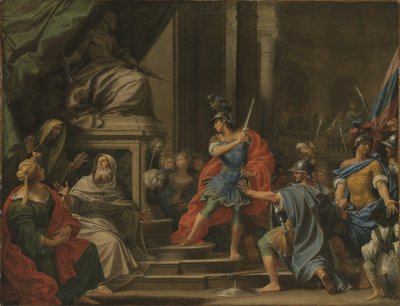 Alexander durchtrennt den Gordischen Knoten von Donato Creti
