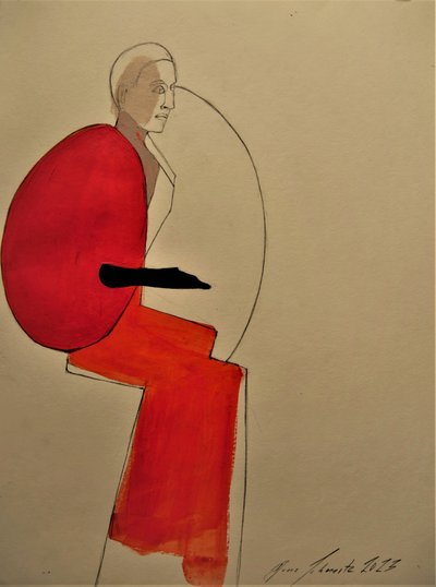 Abstrakte rote Frau von Doris Schmitz