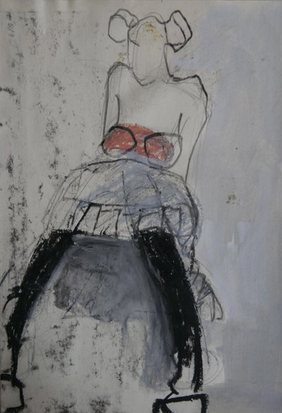 Abstrakter sitzender Tänzer von Doris Schmitz