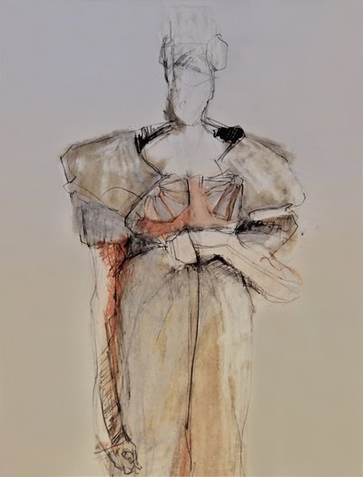 Elegante Modeskizze von Doris Schmitz