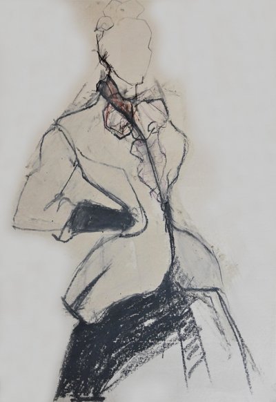Elegante Modeskizze von Doris Schmitz