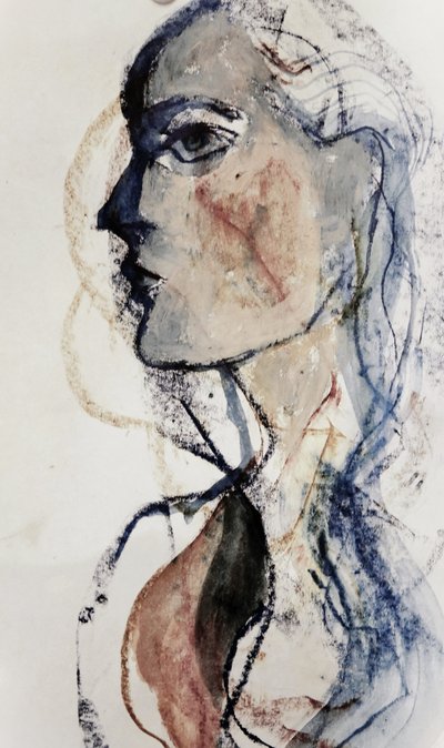 Ausdrucksstarkes Frauenprofil von Doris Schmitz