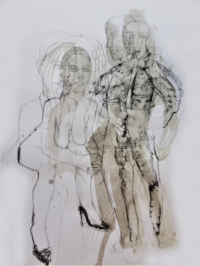 Geschichtete menschliche Figuren von Doris Schmitz