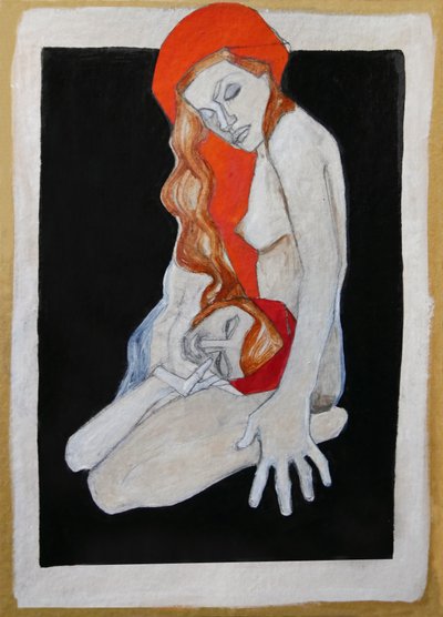 Traurige rote Umarmung von Doris Schmitz