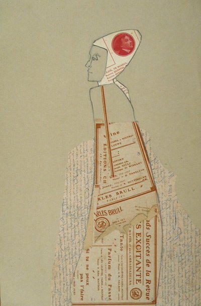Stilisiertes Papierporträt von Doris Schmitz