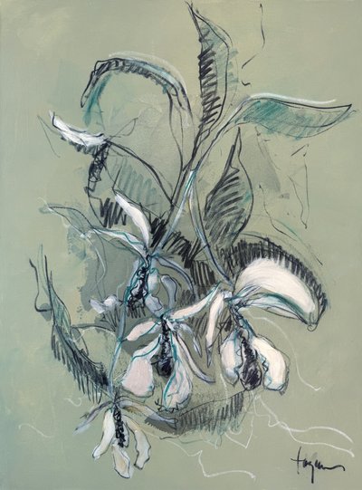 Elegante Orchideenskizze von Dorothy Fagan