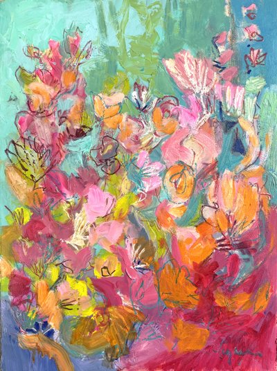 Lebendiges Blumenabstrakt von Dorothy Fagan