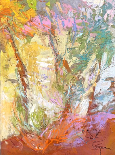 Lebendiges Gartenabstrakt von Dorothy Fagan