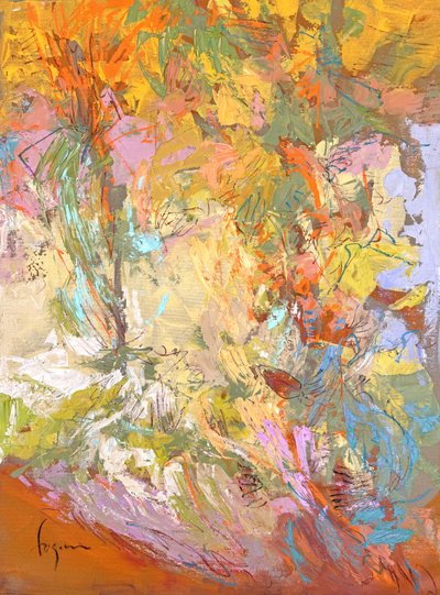 Lebendiger Gartenabstrakt von Dorothy Fagan