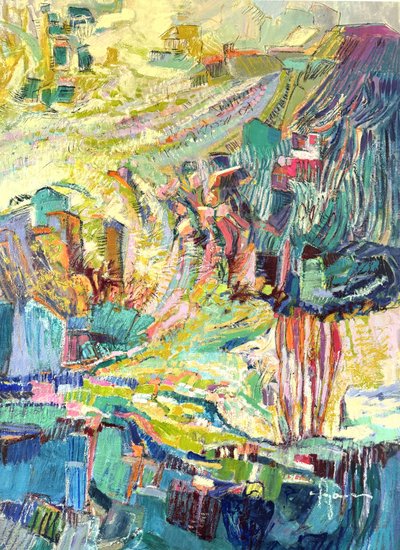 Lebendiges Bergdorf von Dorothy Fagan